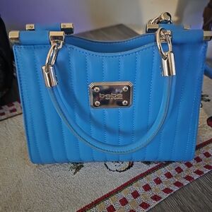 Bebe Vibrant Blue Quilted Crossbody Bag